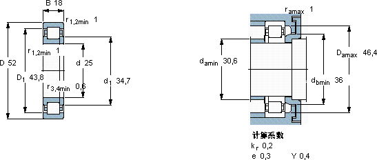 SKFNUP 2205 ECP軸承圖紙