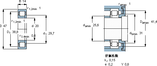 SKFNUP 204 ECML軸承圖紙