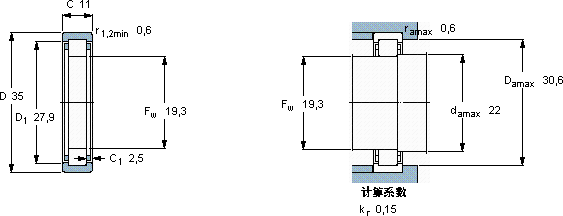 SKFRNU 202 ECP軸承圖紙