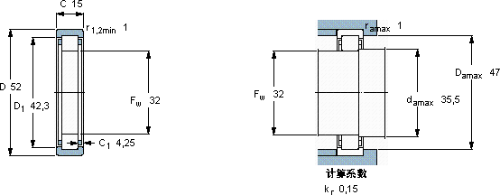 SKFRNU 205軸承圖紙