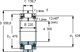 SKF316733 DC軸承圖紙