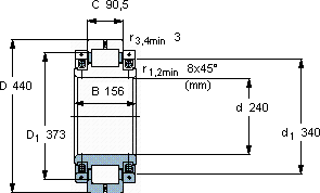 SKF319307 C軸承圖紙