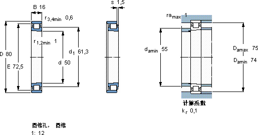 SKFN 1010 KTN/SP軸承圖紙