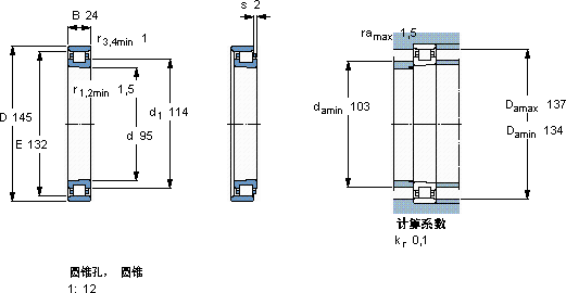 SKFN 1019 KTN9/SP軸承圖紙