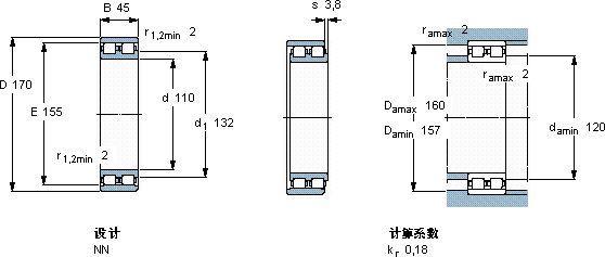 SKFNN 3022 TN9/SP軸承圖紙