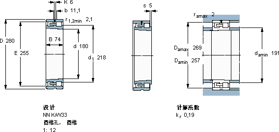 SKFNN 3036 K/SPW33軸承圖紙
