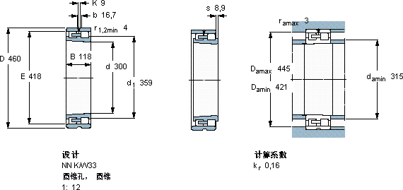 SKFNN 3060 K/SPW33軸承圖紙