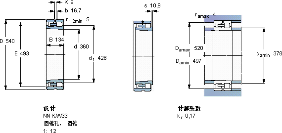 SKFNN 3072 K/SPW33軸承圖紙