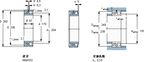 SKFNN 3034/SPW33軸承圖紙