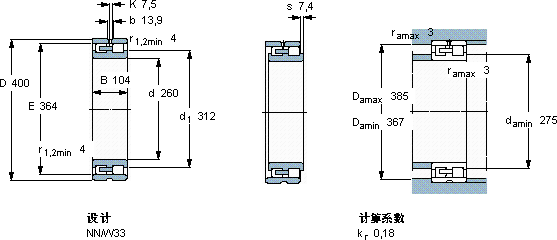 SKFNN 3052/SPW33軸承圖紙