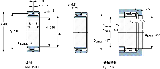 SKFNNU 4968 B/SPW33軸承圖紙