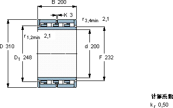 SKFNNU 6040 M軸承圖紙