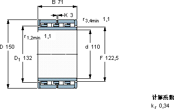 SKFNNU 6922 M軸承圖紙