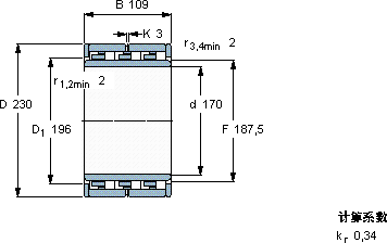 SKFNNU 6934 M軸承圖紙