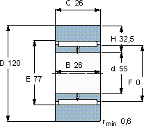 SKF610627 B軸承圖紙