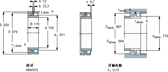 SKFNN 48/750/HB1W33軸承圖紙