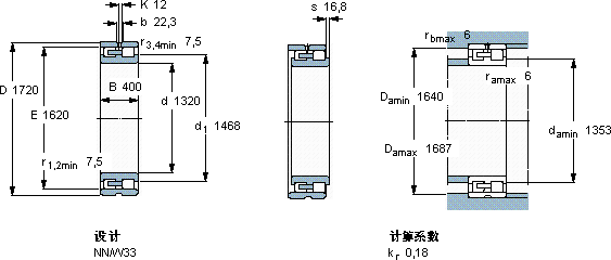 SKFNN 49/1320 FB/W33軸承圖紙