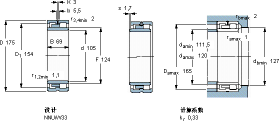 SKFNNU 4121 M/W33軸承圖紙
