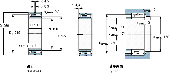 SKFNNU 4130 M/W33軸承圖紙
