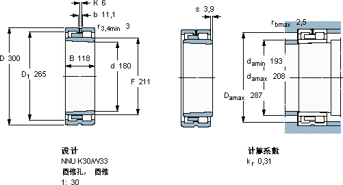 SKFNNU 4136 K30M/W33軸承圖紙