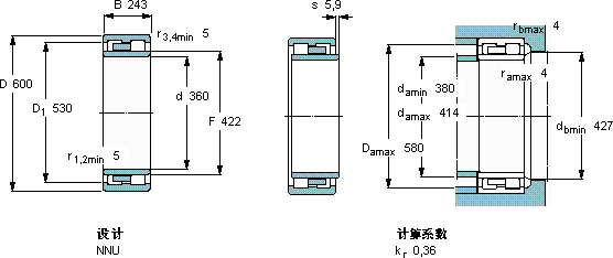 SKFNNU 4172 M軸承圖紙