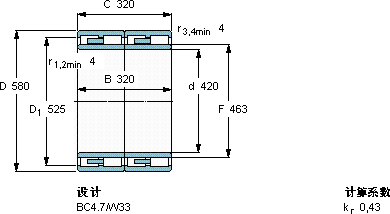 SKF313555 B/VJ202軸承圖紙