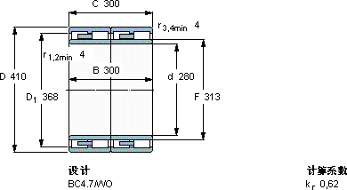 SKF314897/VJ202軸承圖紙