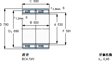 SKF315040/VJ202軸承圖紙