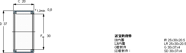 SKFHK 3020軸承圖紙