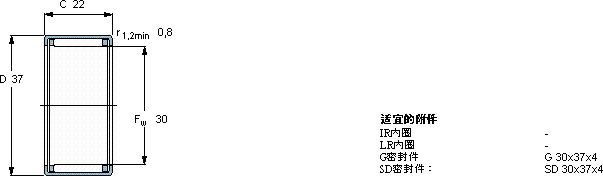 SKFHK 3022軸承圖紙