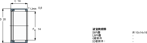 SKFHK 1414 RS軸承圖紙