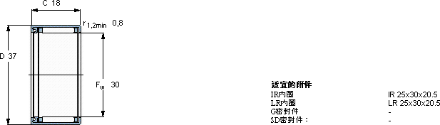 SKFHK 3018 RS軸承圖紙