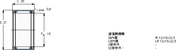 SKFHK 1520.2RS軸承圖紙
