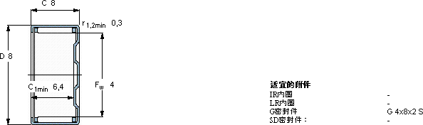 SKFBK 0408軸承圖紙