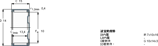 SKFBK 1015軸承圖紙