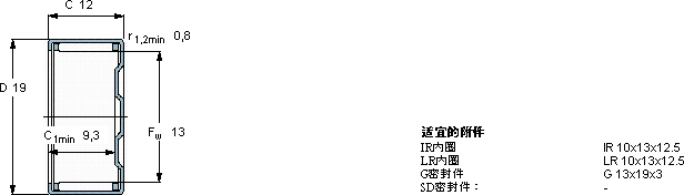 SKFBK 1312軸承圖紙