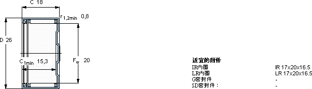 SKFBK 2018 RS軸承圖紙