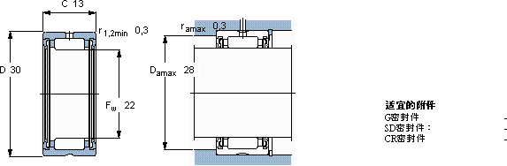 SKFRNA 4903.2RS軸承圖紙