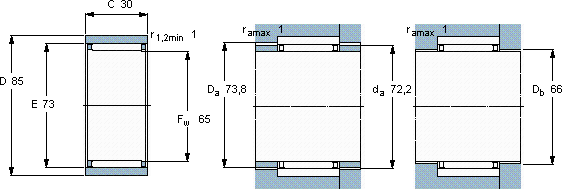 SKFRNAO 65x85x30軸承圖紙