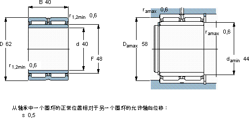 SKFNA 6908軸承圖紙