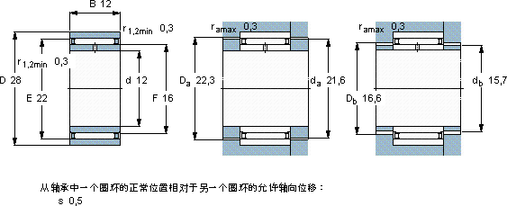 SKFNAO 12x28x12軸承圖紙