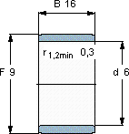 SKFIR 6x9x16軸承圖紙
