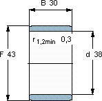 SKFIR 38x43x30軸承圖紙