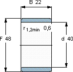 SKFIR 40x48x22軸承圖紙