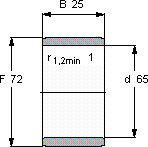 SKFIR 65x72x25軸承圖紙