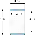 SKFIR 75x85x54軸承圖紙