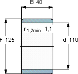 SKFIR 110x125x40軸承圖紙