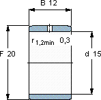 SKFIR 15x20x12 IS1軸承圖紙