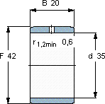 SKFIR 35x42x20 IS1軸承圖紙