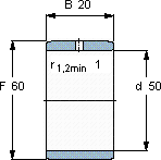 SKFIR 50x60x20 IS1軸承圖紙